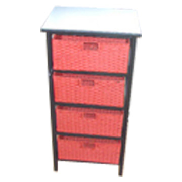  Wooden Cabinet with Willow Drawer ( Wooden Cabinet with Willow Drawer)
