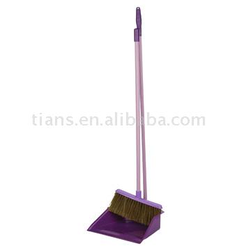 Plastic Dustpan with Broom Set