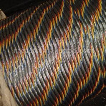 Coils Of Rope. Color Wire Rope ( Color Wire