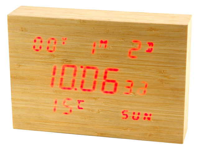  LED Bamboo Clock (Светодиодные часы Бамбук)
