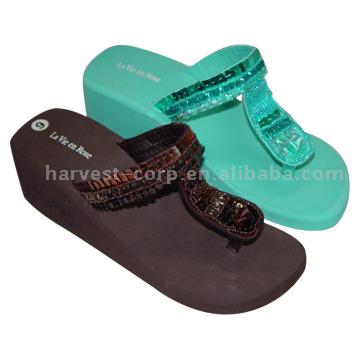  Beaded Thong Slippers ()