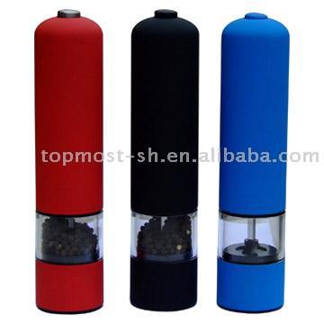  Electrical Salt and Pepper Mill with Rubber Coating