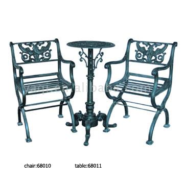  Cast Iron Chairs & Table (Чугунные Кафедры & таблице)