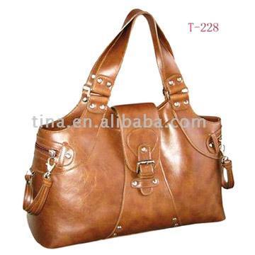  Chocolate Brown Cow Leather Handbag