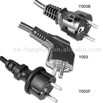  Euro Continent Power Cord RoHS Compliant