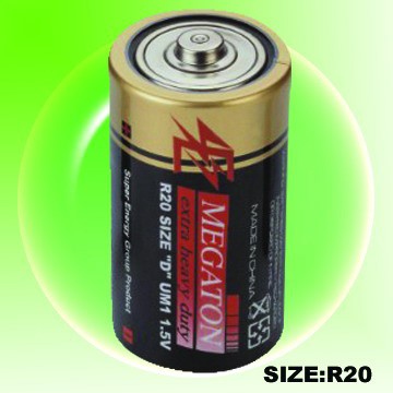  D Size Carbon Zinc Battery 1.5V (D Taille de zinc-carbone batterie 1.5V)