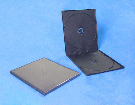  7.5mm black single /double pp cd case (7,5 mm schwarz Einzel / Doppel pp CD-Hülle)