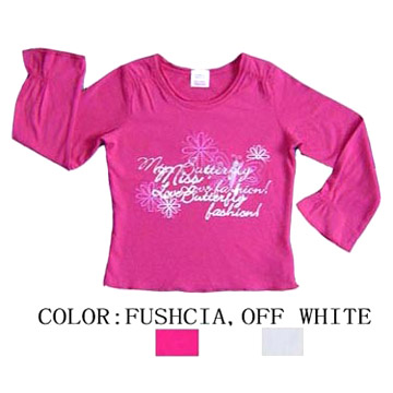  Girls` Long Sleeve T-Shirt ( Girls` Long Sleeve T-Shirt)