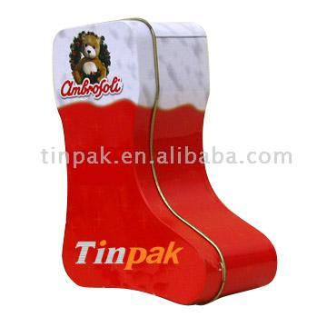  Christmas Boot Tin (Weihnachten Boot Zinn)