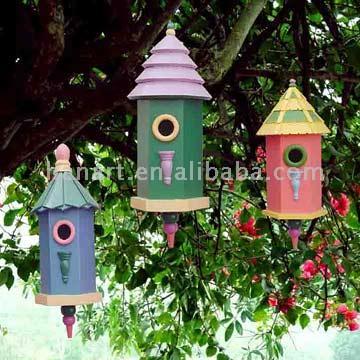  Color Painted Hanging Birdhouse (Couleur peinte Hanging Birdhouse)