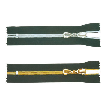 5 # Nylon Close End Zipper mit Silber Teeth & Golden Teeth (5 # Nylon Close End Zipper mit Silber Teeth & Golden Teeth)