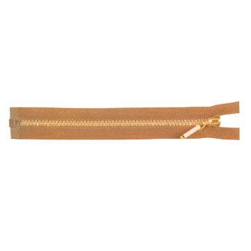  5# Plastic Open End Zipper with Gold Teeth (5 # Plastic Open End Zipper avec Gold Teeth)