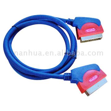  SCART 21P Plug-SCART 21P Plug Cable (SCART 21P Plug-21P Branchez le câble SCART)