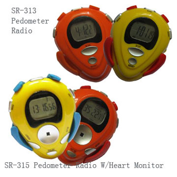  Pedometer Radio with Heart Rate Monitor ( Pedometer Radio with Heart Rate Monitor)