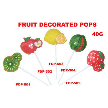  Hand-Decorated Fruit Pops (Décorés à la main Pops fruits)