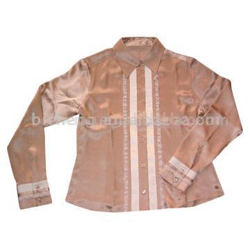  Ladies` Silk Woven Shirt (Ladies `soie tissée Shirt)