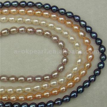  Rice Shape Pearl Strands and Necklaces