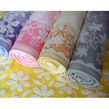  Zero Twist Microfiber Jacquard Bath Towel