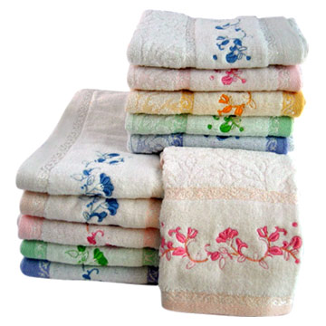  Velvet/Velour Jacquard Towel with Applique And Embroidery