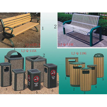  Chairs and Trash Bins for Parks ( Chairs and Trash Bins for Parks)