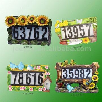  Solar Light- Polyresin Doorplate (Solar Light-Polyresin plaque de porte)