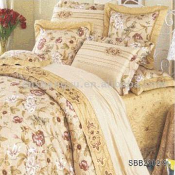  9pc 100% Cotton Embroidered and Printed Bedding Set ( 9pc 100% Cotton Embroidered and Printed Bedding Set)