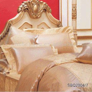  Satin Jacquard Embroideried 9pcs Bedding Set ( Satin Jacquard Embroideried 9pcs Bedding Set)