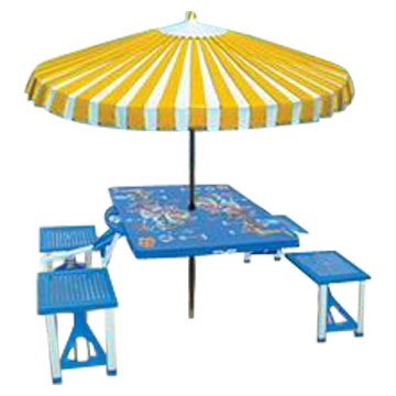  Beach Chair and Table with Sunshade (Be h стул и стол с Зонт)