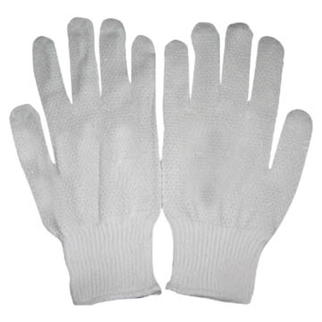  PVC-Dotted Bleached Gloves