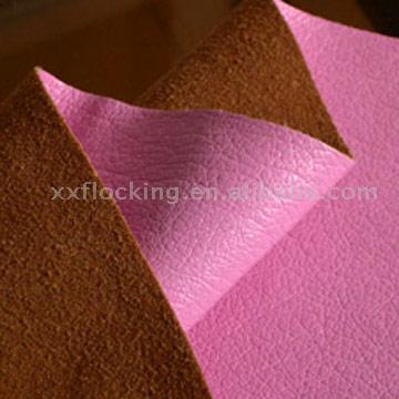  Flocked PU Leather (Стекались PU кожа)