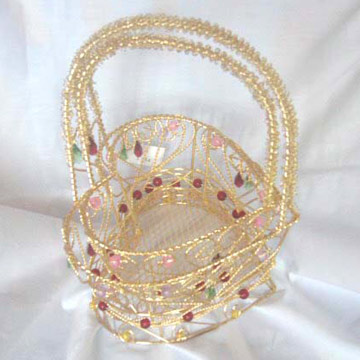  Christmas Golden Heart-Shape Basket Set (2pcs) (Weihnachten Golden Heart-Shape Basket Set (2 St.))