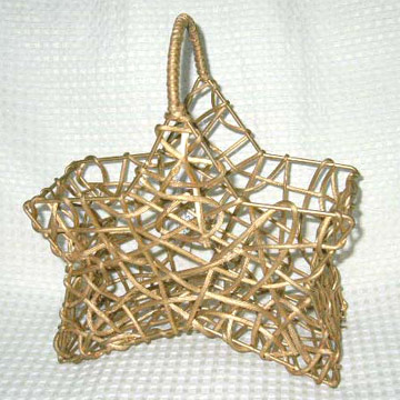  Golden Star-Shape Basket with Handle (Golden Star-Shape Korb mit Griff)