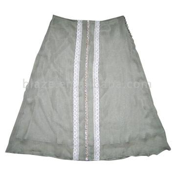  Silk Skirt with Sequin and Lace ( Silk Skirt with Sequin and Lace)