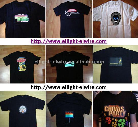  EL T-Shirt,EL flashing T-shirt,el music flashing T-shirt (EL T-shirt, EL Flashing T-shirt, de la musique el Flashing T-shirt)