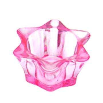  Glass Candle Holder (Glas Kerzenständer)