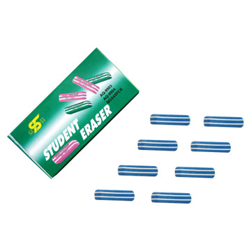  Blue and White Stripe Erasers