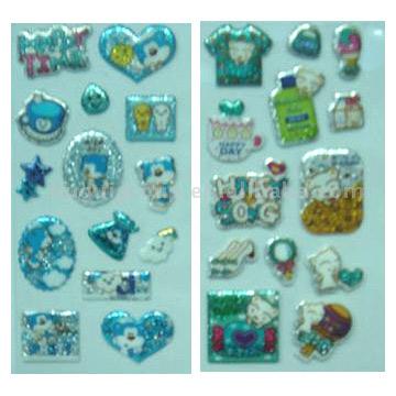  Puffy Self-Adhesive Stickers
