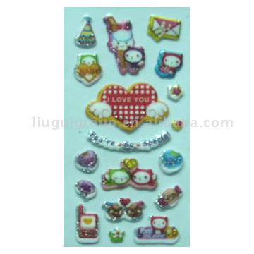  Puffy Self-Adhesive Stickers
