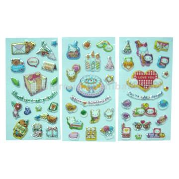  Puffy Self-Adhesive Stickers
