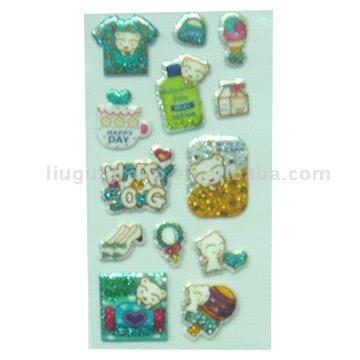  Puffy Self-Adhesive Stickers