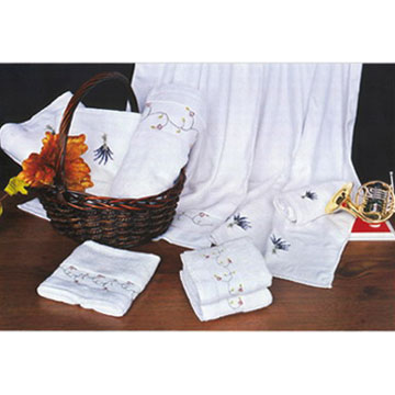  Embroider Satin Towel ( Embroider Satin Towel)