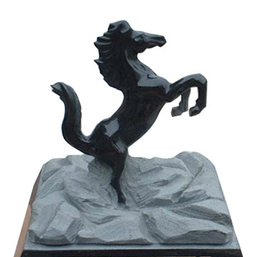  Horse Sculpture In Shanxi Black
