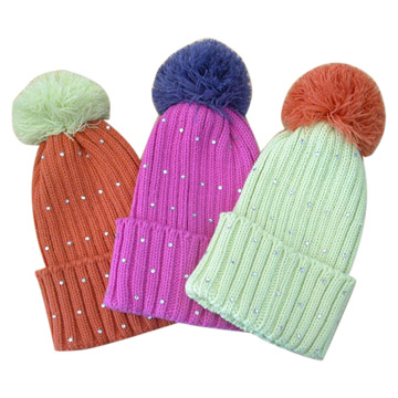  Acrylic Knit Beanie Hat (Acryl Knit Beanie Hat)