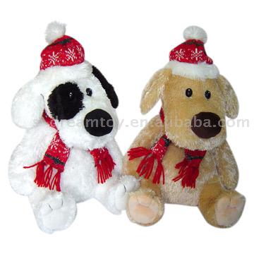  Christmas Sitting Dog (Noël dog sitting)