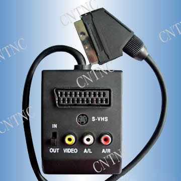 Scart-Stecker auf 21-Pin Sockel mit S-VHS Jack (Scart-Stecker auf 21-Pin Sockel mit S-VHS Jack)