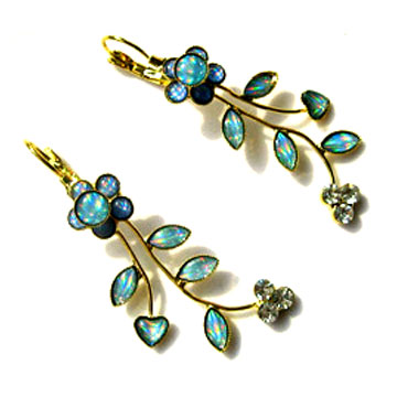 Blue Flower Earring (Blue Flower Earring)