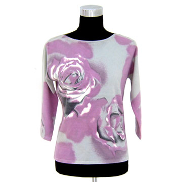  Ladies` Sweater with Printed Design ( Ladies` Sweater with Printed Design)