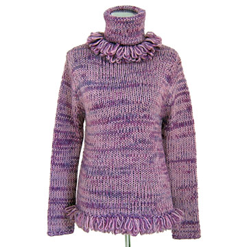  Ladies` Space-Dyed Turtle-Neck Pullover ( Ladies` Space-Dyed Turtle-Neck Pullover)