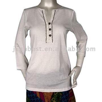  3/4 Sleeve Tunic Top w/Eyelet ( 3/4 Sleeve Tunic Top w/Eyelet)