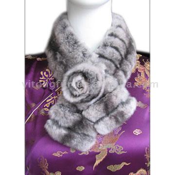  Rabbit Fur Scarf (Chinchilla Color) (Rabbit Fur платок (Chinchilla Color))